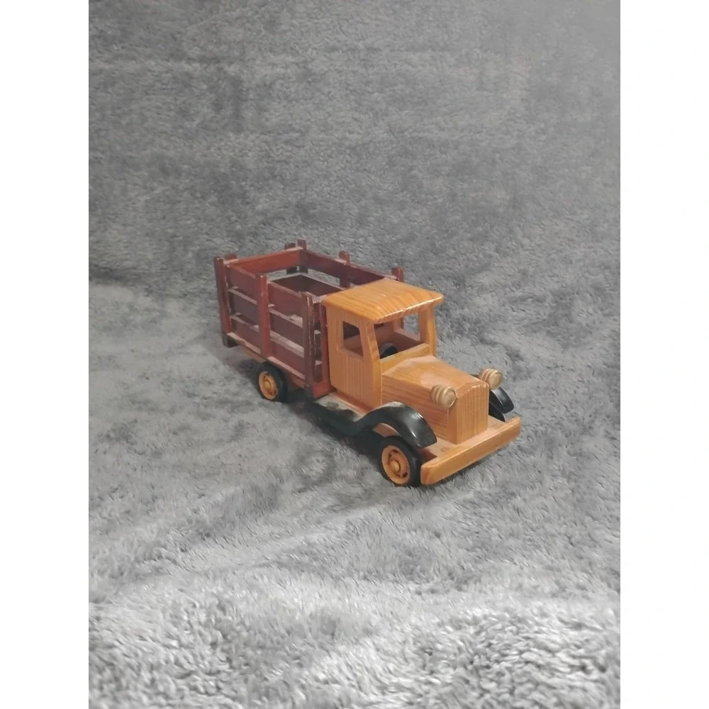 Vintage Style‎ Delivery Brown Truck W Dark Brown Stack Bed